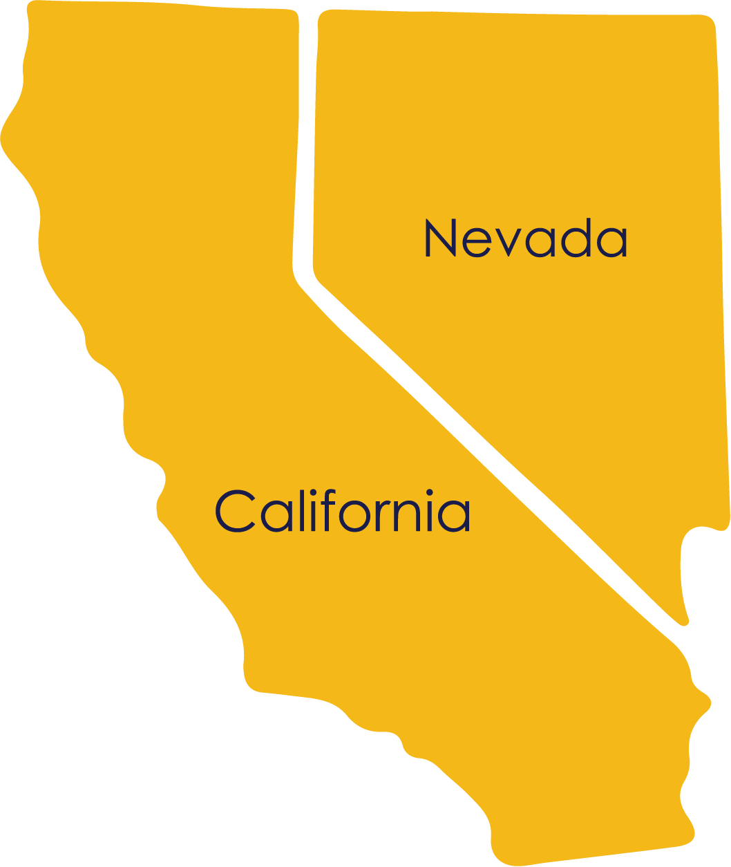 California and Nevada Map